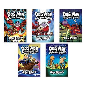 Dog Man Action Adventure 5-Book Collection - Graphic Novel Bundle